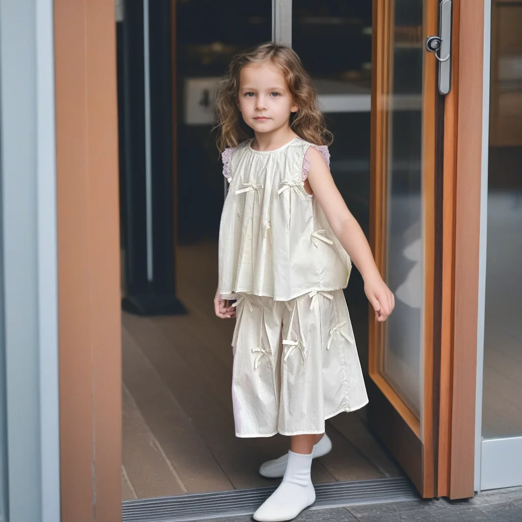 

Teen Kids Clothes 2025 Summer Sweet Fresh Style Girls Outfits Set White Bow Sleeveless 2PCS Casual Elegant Children Costuems