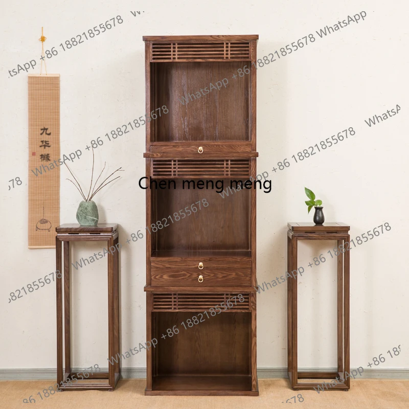 

Home Chinese-style Living Room Cabinets Modern Solid Wood Three-layer Altar Living Room Cabinets Buddha Niche Furniture Como