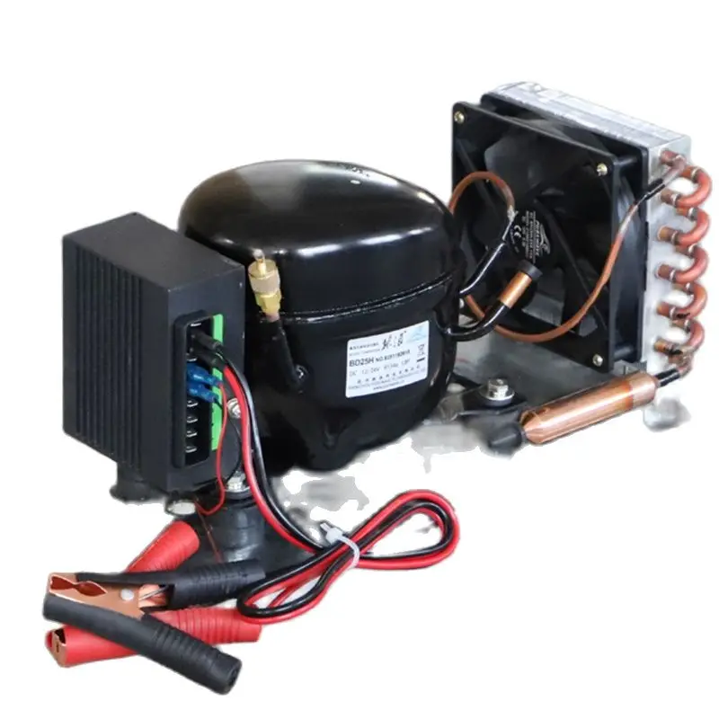 DC12V24V BD25HC DC DC Compressor Unit On-board Refrigerator Freezer Refrigeration Unit Condensing Unit DC12V24V