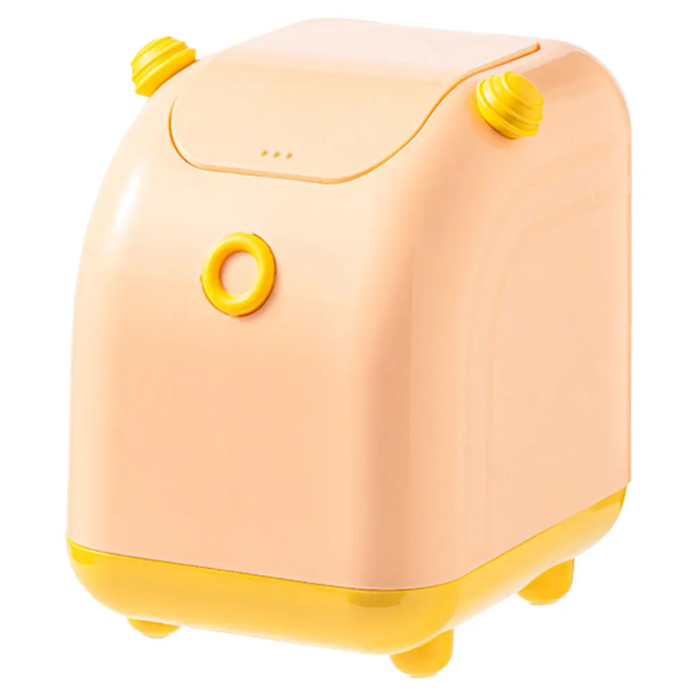 

Office Desk Desktop Trash Can PP Silicone Modern Minimalist Countertop Garbage Bin for Home Office Living Room