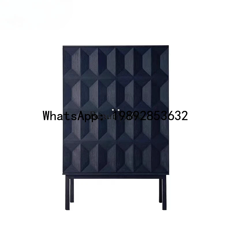 QQ Nordic design geometric three-dimensional dining side cabinet tea cabinet entry door entrance storage cabinet