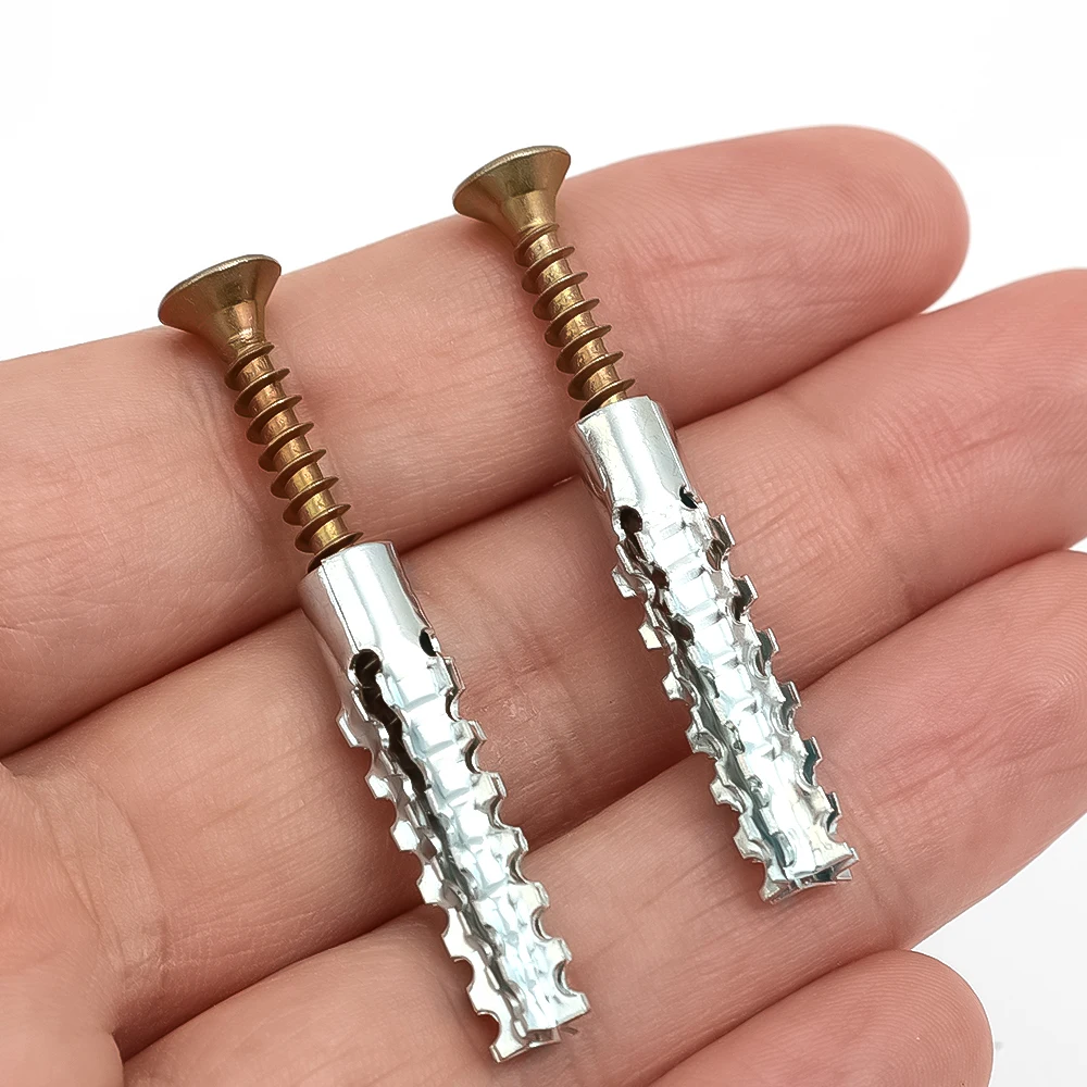 Metal Serrated Expansion Screws New Metal Tube Pipe Self Tapping Screw Drilling Plug Solid Serrated Bolts Home Wall Improvement