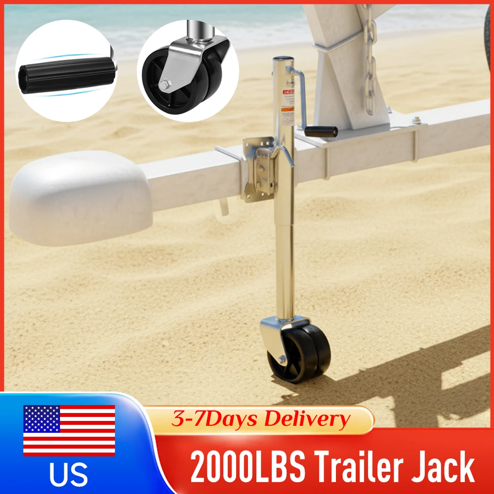 

Heavy Duty 2000 Lbs Swivel Boat Trailer Jack Bolt-on Design 10 Inch Lift Tongue Jack Suitable for RVs Boats and Utility Trailers