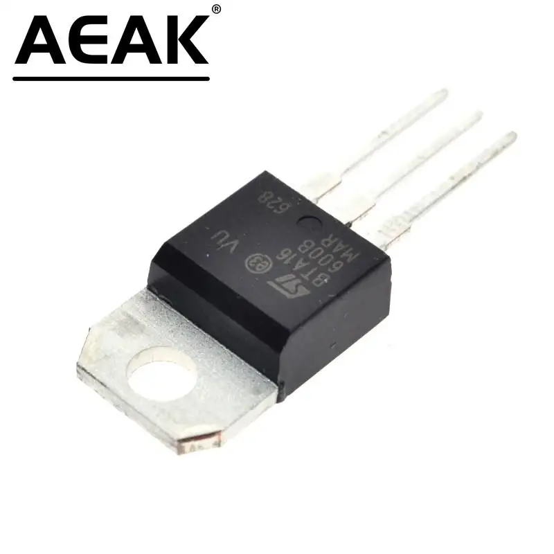 100 szt. Triaków AEAK BTA16-600B BTA16-600 BTA16 Amp 600 V do 220 nowe oryginalne standardowe triaki