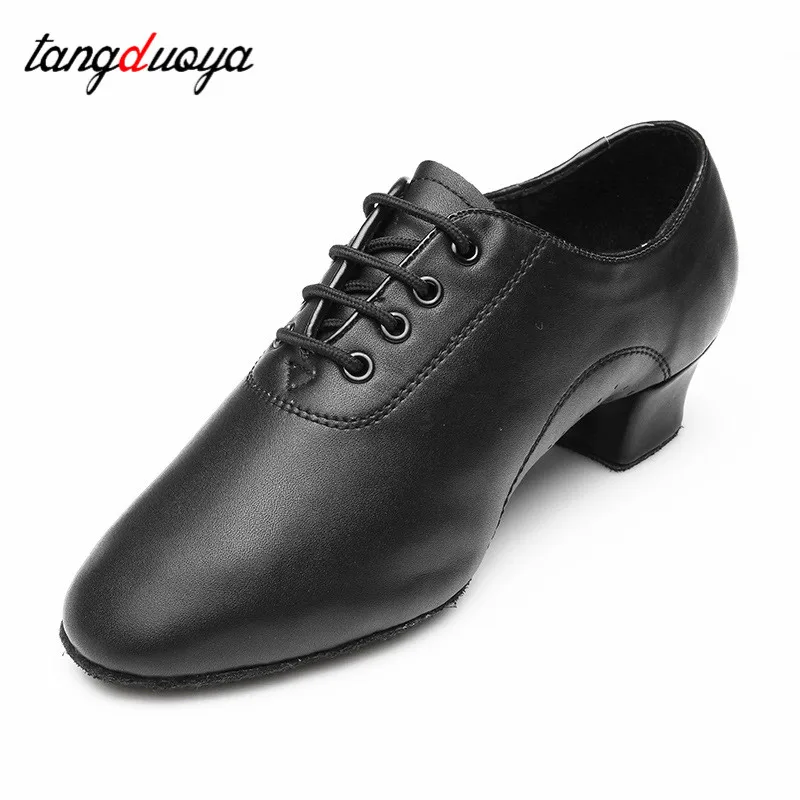 New Men 'S Latin Dance รองเท้าบอลรูม Tango Man รองเท้าเต้นรำละตินสำหรับ Man เด็ก Sepatu Kets Dansa Jazz 3.5ซม.รองเท้าส้นสูงขนาด24-45