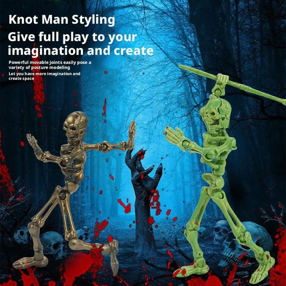 

Medieval Toys Diy Movable Joint Figurine Stress-relieving Toys Skeleton Gift Halloween Decorations Mini S U0h9