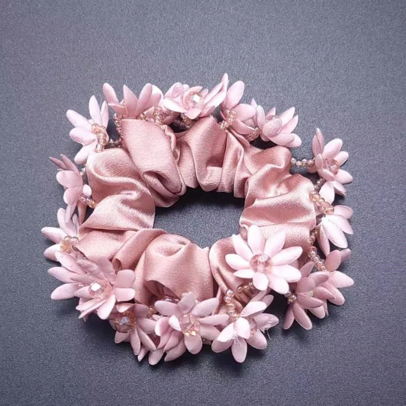Dickdarm-Haarband, hochwertiges Haar-Accessoire, Kopfschmuck, Blume, koreanische Mode, Damen-Haarseil, Nadel Jepкики Волос – Detail 8
