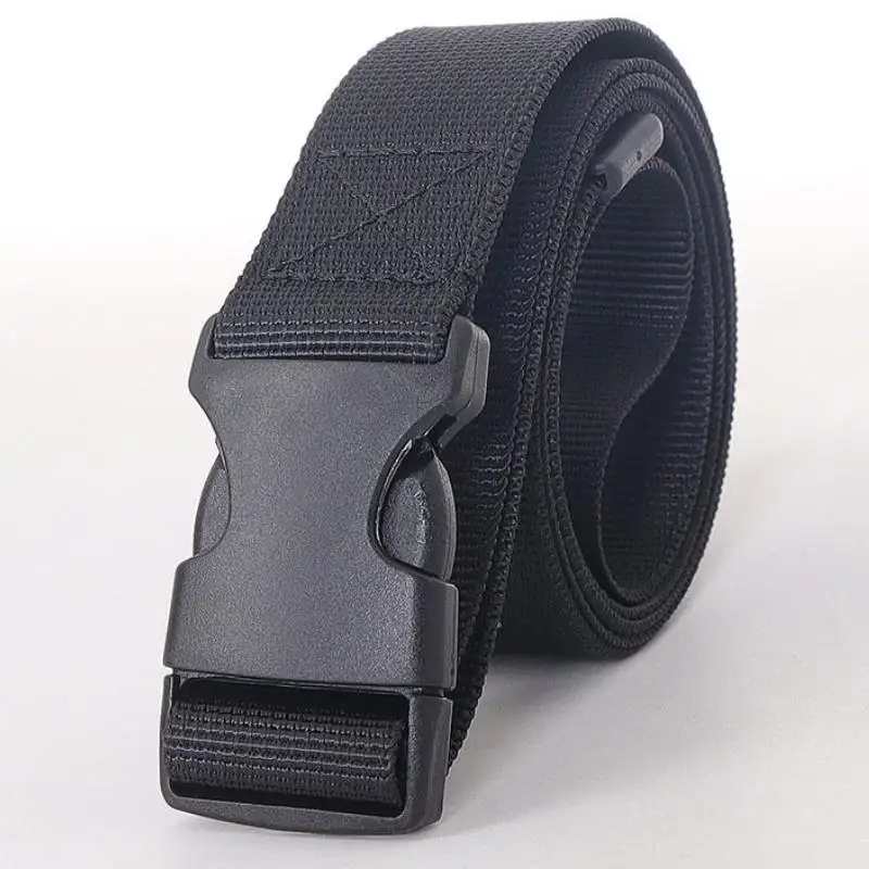 2.5cm Width Eye-Splice Canvas Weave Belts Men Women Outdoor Work Belt Waistband Students No Metal Canvas Military Training Belts