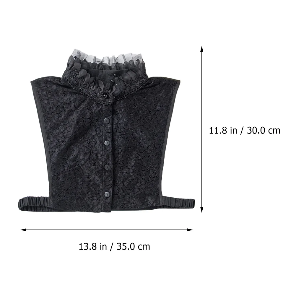 

Chiffon Fake Collar Women Clothes Accessory Detachable Neck Half Blouse Shirt St Ruffles Decorative Lightweight Comfortable