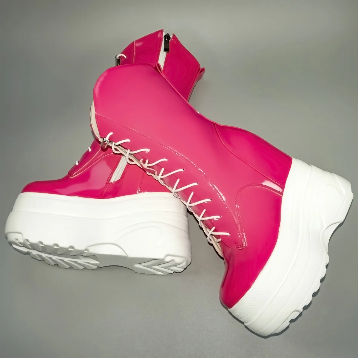 

Platform Pumps Big Size 46 45 Shoes Women Plus Size 47 Patent Leather Wedges High Heel Snow Boots US 11 Winter Fashion Sneakers