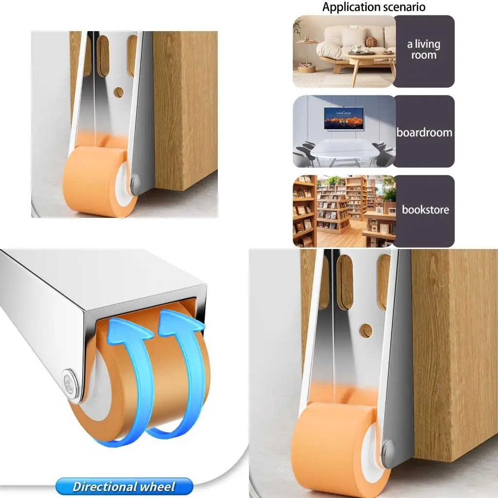 Quiet Gliding Furniture Casters with Heavy Load Capacity Universal Fit Rubberized for Bookshelves Desks & Cabinets high quality