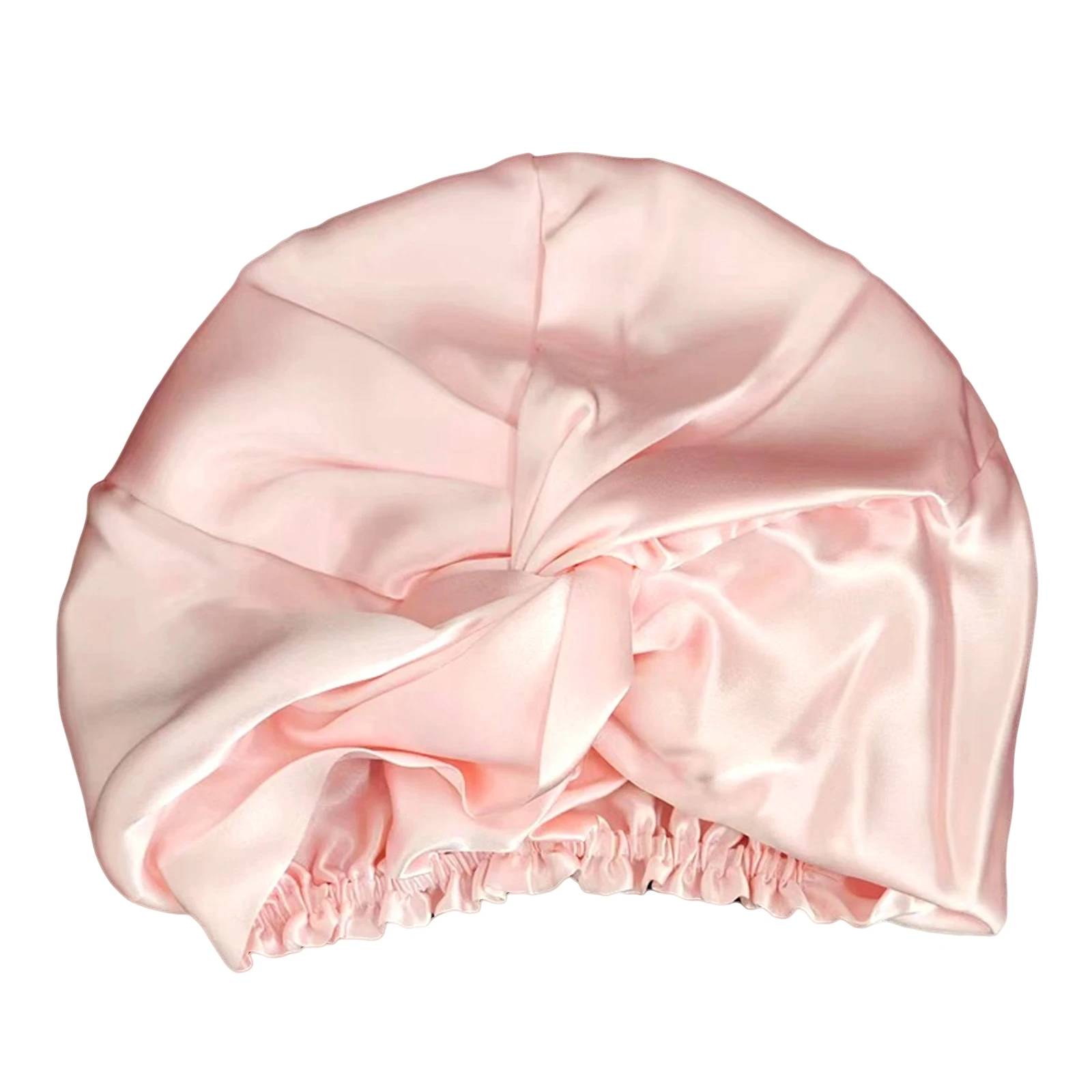 New Satin Hair Cap For Sleeping Invisible Flat Imitation Silk Round Haircare Women Headwear Ceremony Adjusting Button Night Hat 5