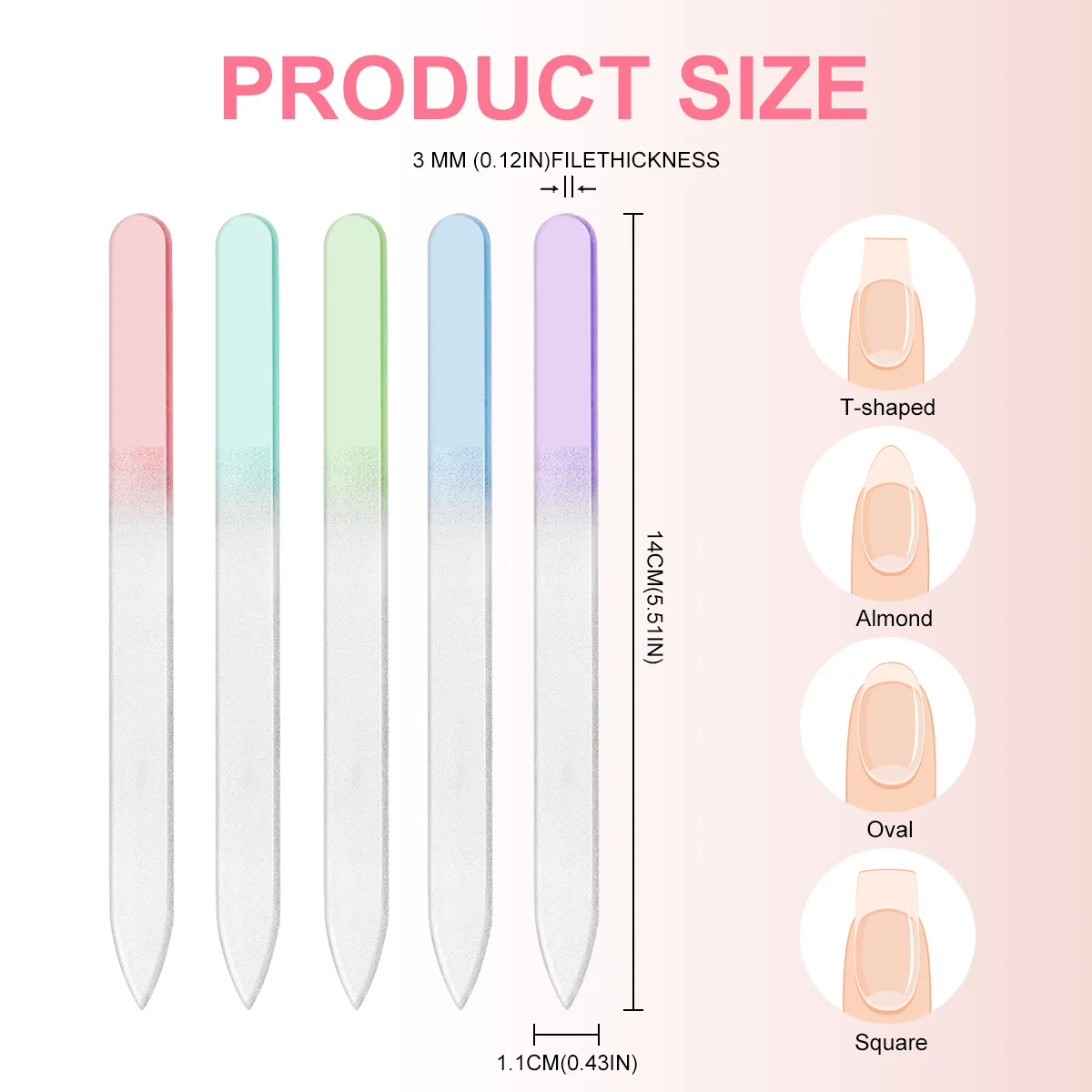 Farbe Nano Glas Nagelfeile Transparent Kristall Nagellack Reiben Streifen Polieren Entferner Und Glänzende Nagelfeilen Maniküre Werkzeuge