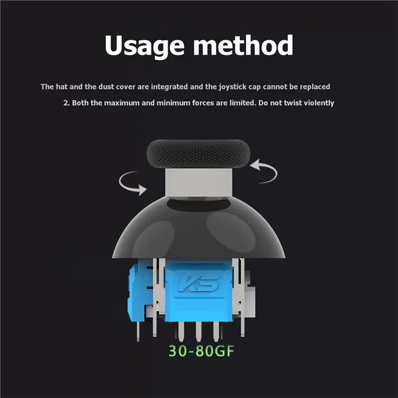24-hour delivery For PS5 For Switch Pro Gamepad Replacement Joystick Stick TMR Magnetic 2Pcs Adjustable 30-80Gf Anti-Drift