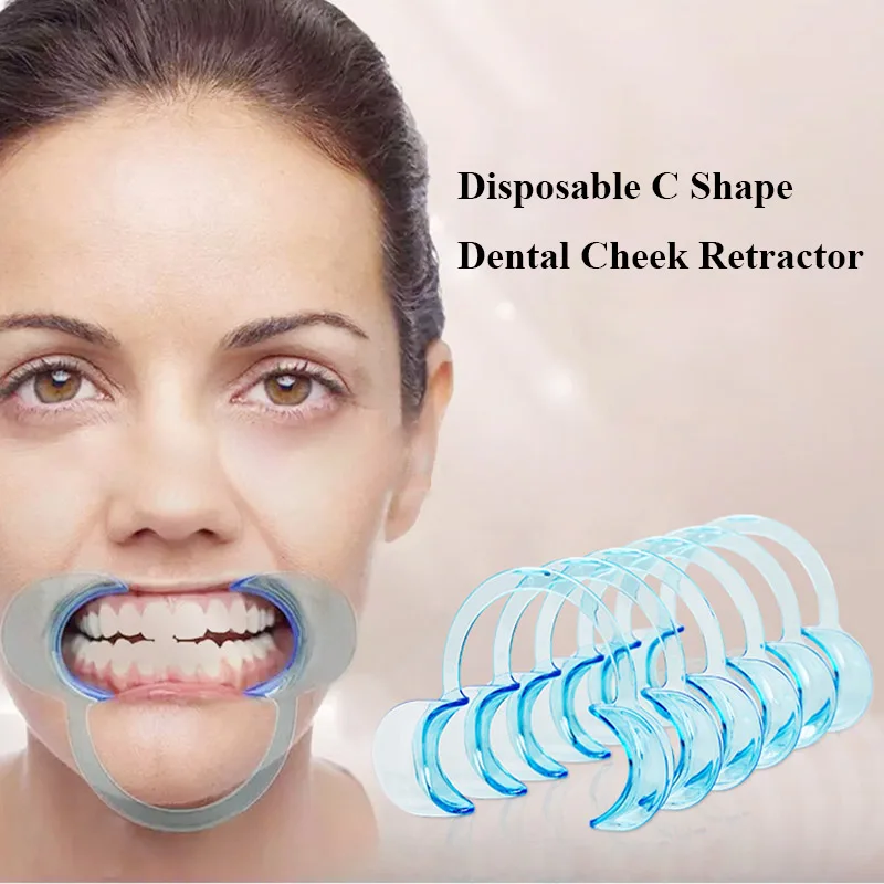 20 pçs dentes dentários clareamento bochecha retractor c forma intraoral bochecha lábio abridor de boca dentista oral limpo ortodôntico ferramenta