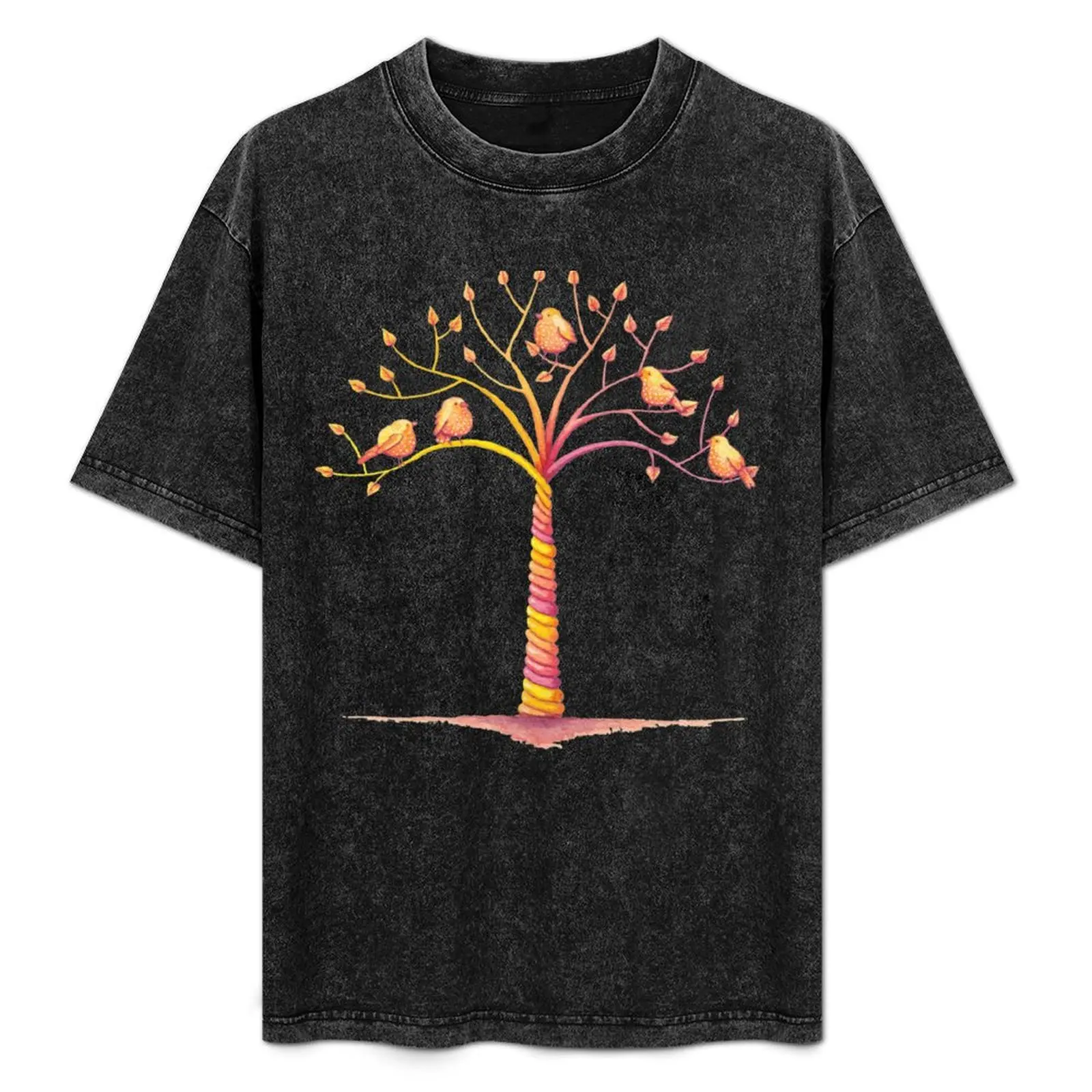 

April Tree T-Shirt customizeds Aesthetic clothing boys animal print plain white t shirts men