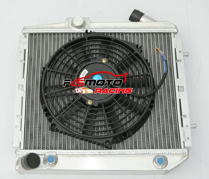 52mm Aluminum Radiator + Fan For Renault Super 5 GT R5 R9/11 1.4 Turbo 1985 1986 1987 1988 1989 1990 1991 85 86 87 88 89 90 AT view 2