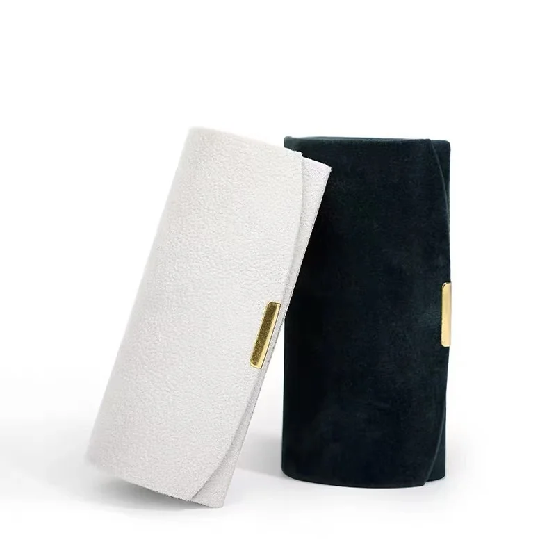 صندوق تخزين مجوهرات صغير رائع ومحمول لرحلات العمل النسائية صندوق مجوهرات مخملي فاخر خفيف مضاد للأكسدة