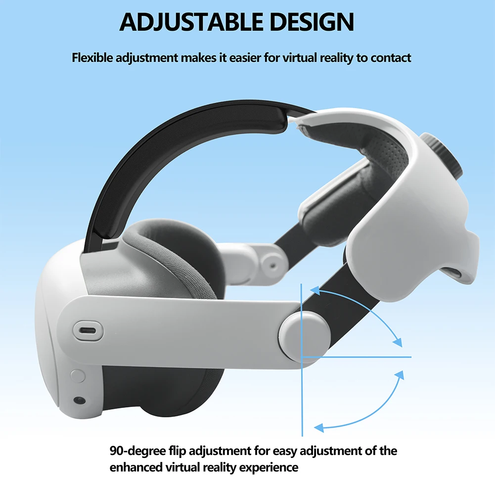 Tali kepala yang dapat disesuaikan untuk Meta Quest 3S ikat kepala pengganti tali kepala elit untuk Meta Quest 3S tali aksesori VR