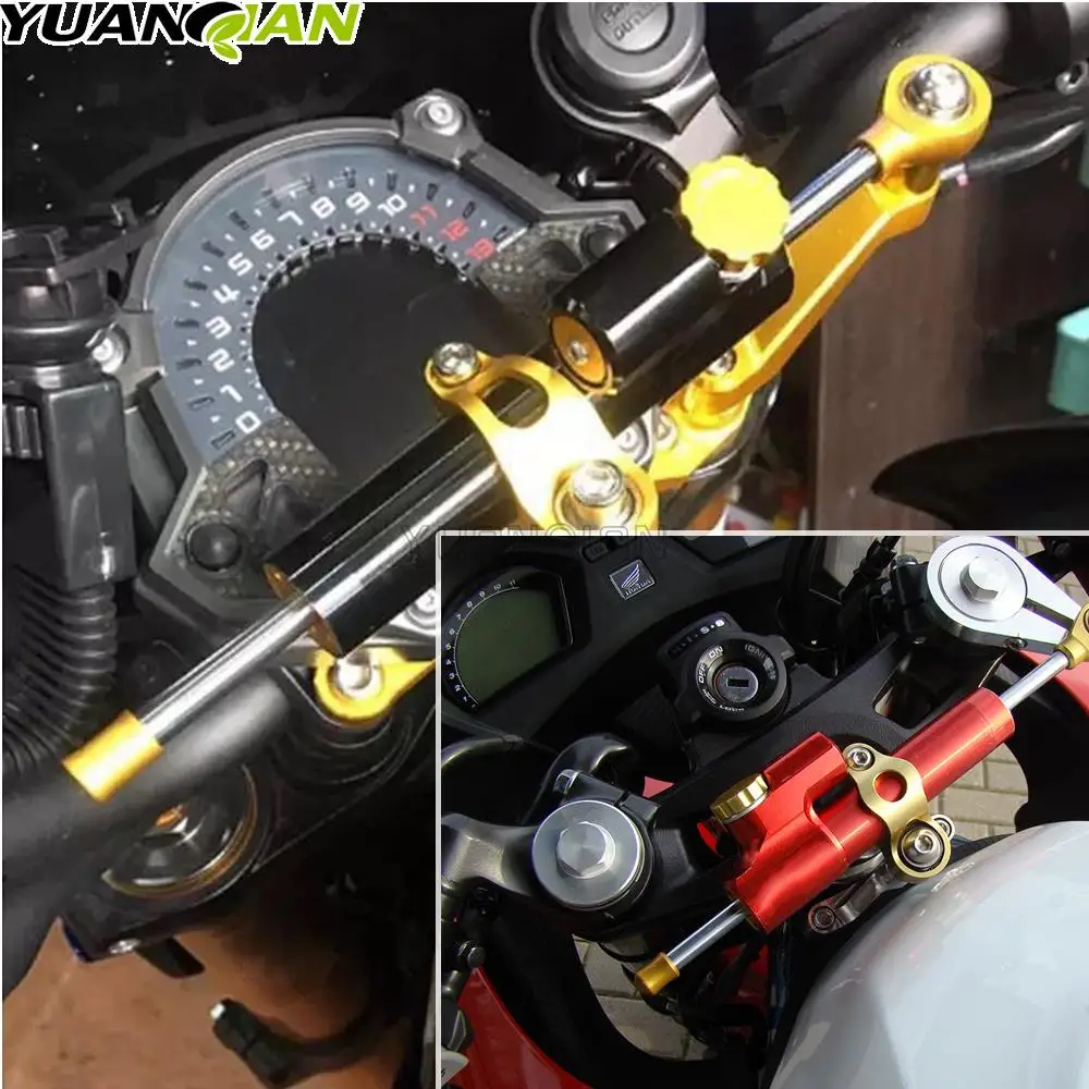 FOR YAHAMA YBR 125 250 YBR125 YBR-125 Universal Motorcycle Adjustable Steering Damper Stabilizer 2005-2016 2006 2007 2008 2009