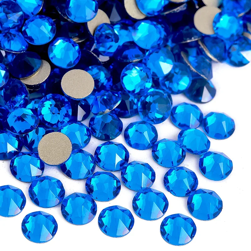 Billow Großhandel 2088 Glitzer-Saphirglas, 16 Schnitte, nicht Hotfix-Strasssteine, zum Aufkleben, für DIY-Nagelkunst-Dekorationen – Detail 8