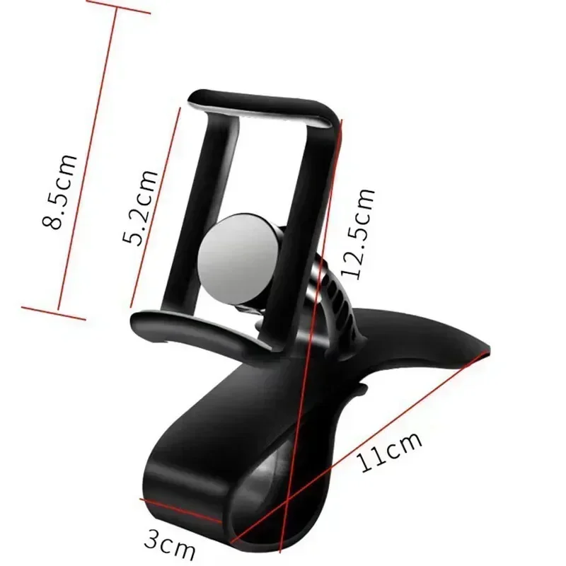 Supporto universale per telefono da auto nero Staffa GPS per montaggio su cruscotto con clip facile per iPhone Samsung X 1PC
