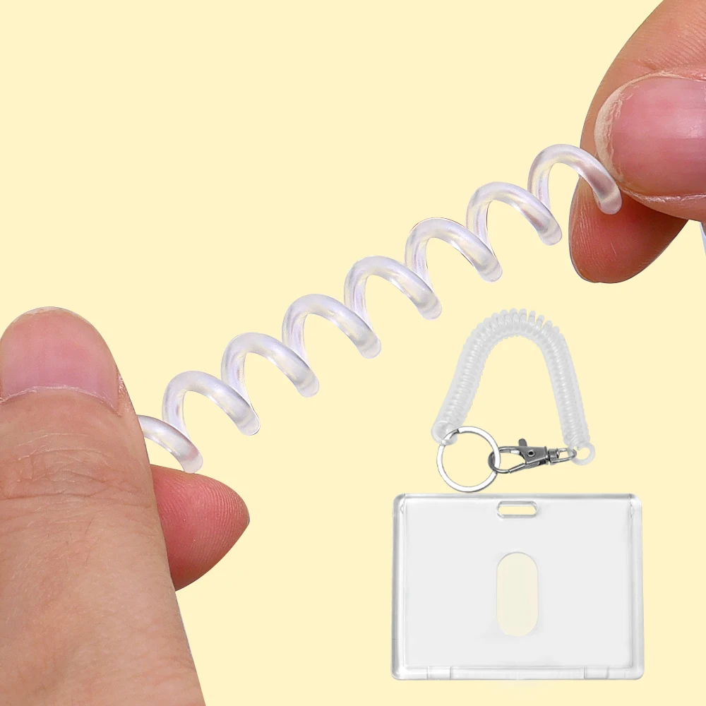 Porte-Cartes Horizontal et Vertical avec Lanière à Ressort, Protection de Fente pour Carte d'Idole, Manchon en Acrylique Transparent