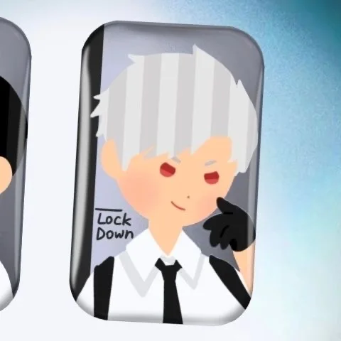 New Love and Deep Space Homemade Abstract Cosplay Periphery All staff Heart Shadow Instant Cute Rectangular Bar Badge