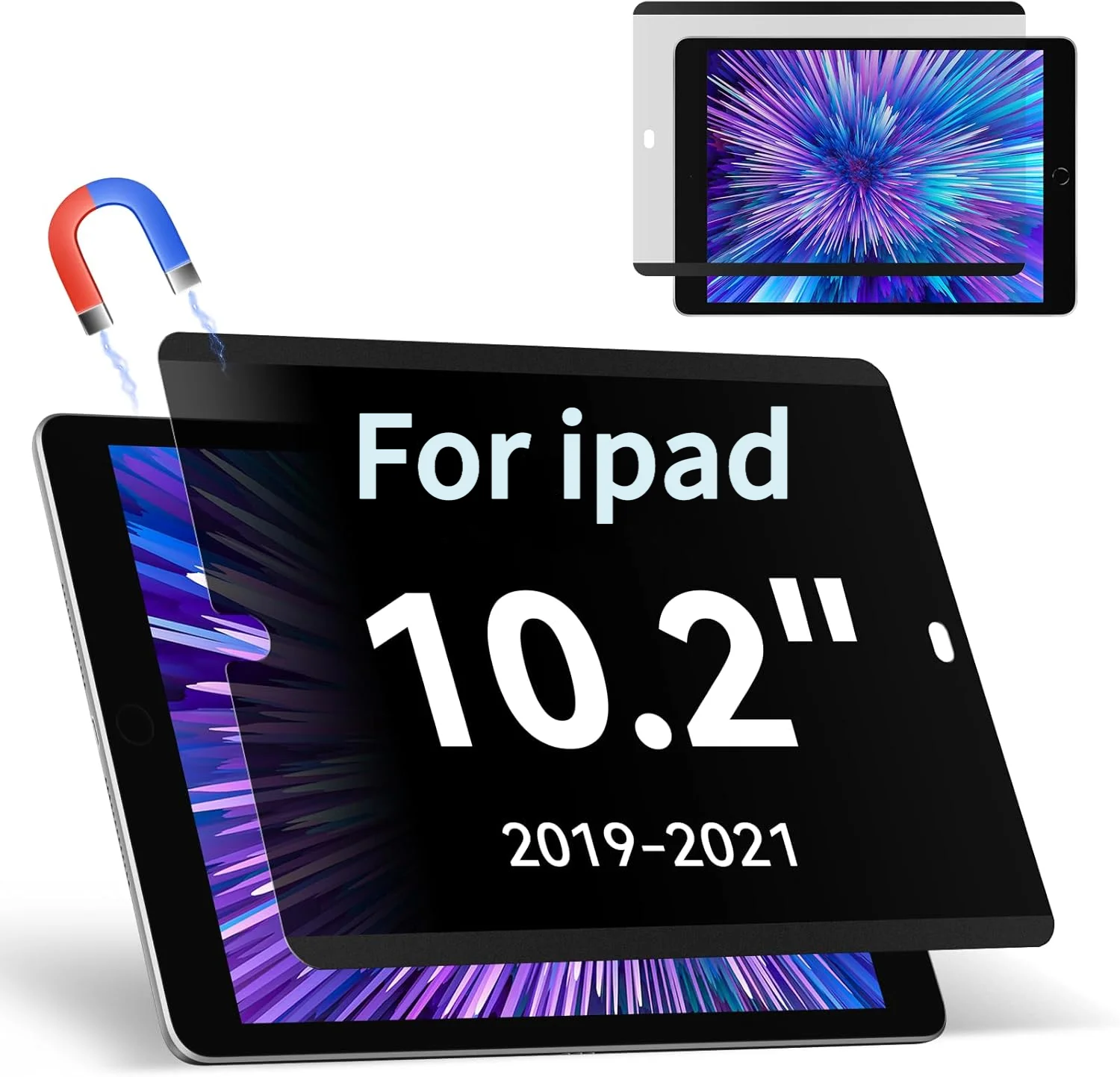 Magnetic Privacy Screen Protector For  iPad 9th 8th 7th 10.2 Inch iPad Air 3th iPad Pro10.5 Removable Anti Glare Blue Light film