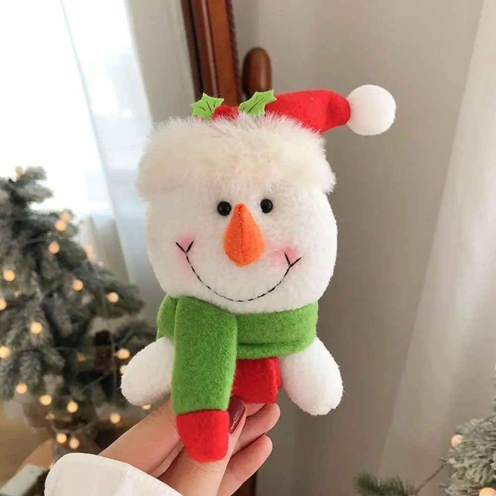 Com clap círculo boneco de neve pulseira brinquedo de pelúcia papai noel pequeno cervo natal brinquedo de pelúcia pulseira boneco de neve recheado