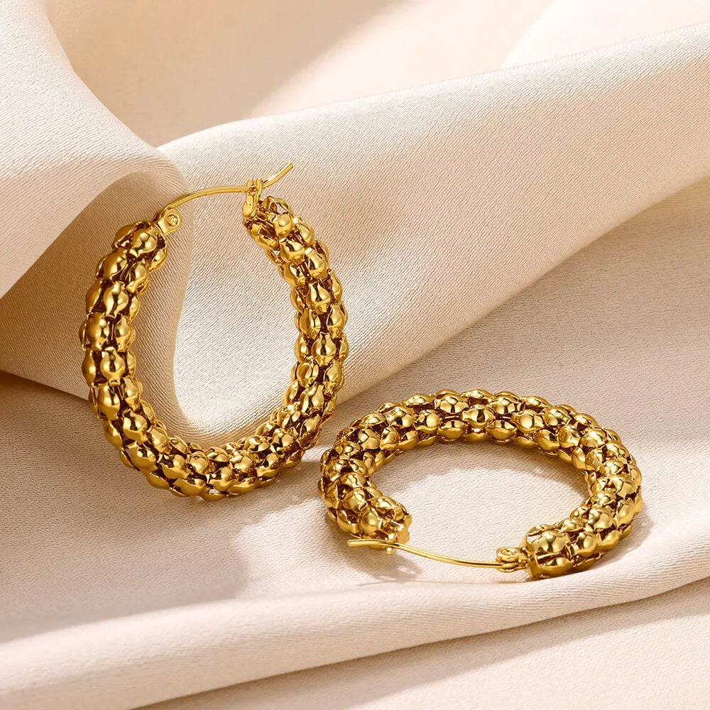 2023 New Fashion Stainless Steel Earrings For Women Unique Design Geometric Retro Irregular Earrings Jewelry Gifts Wholesale