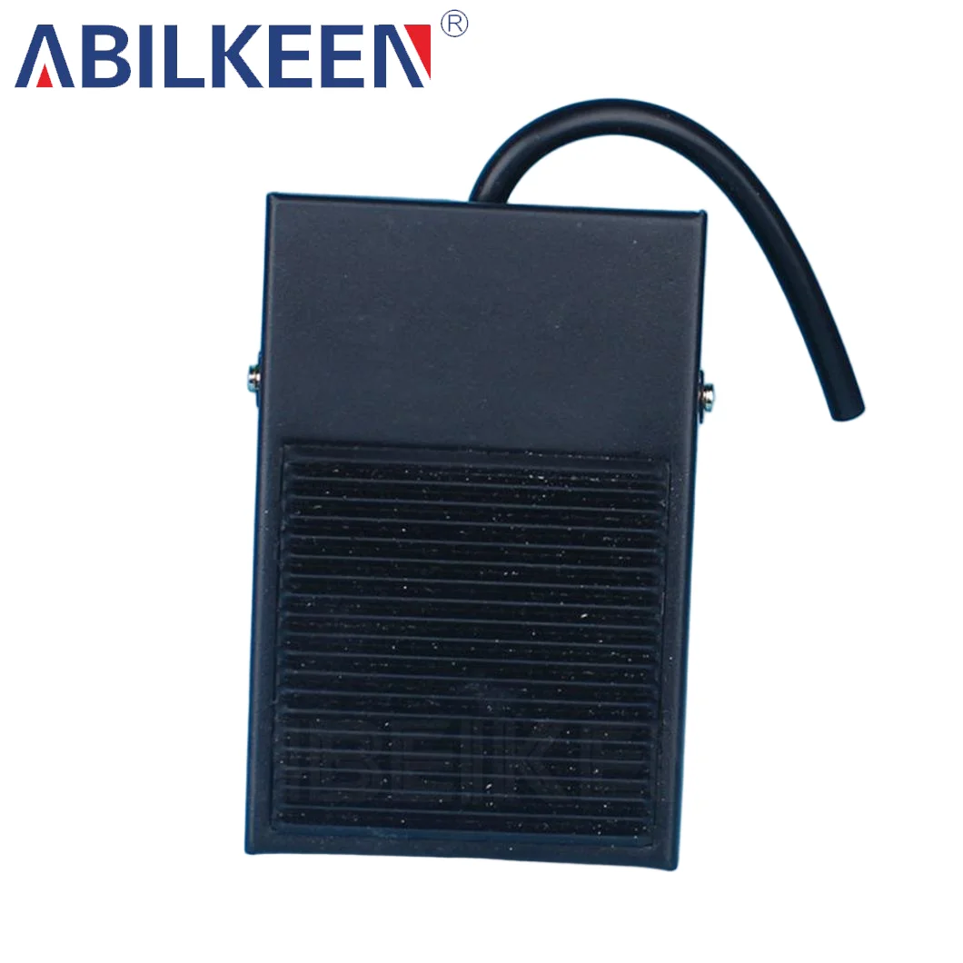 Industrial Foot Pedal Switch 2/3 Pin 1NO1NC - SPDT Momentary Metal for TIG Welder, Anti-Skid Iron Shell 220V Aviation Plug