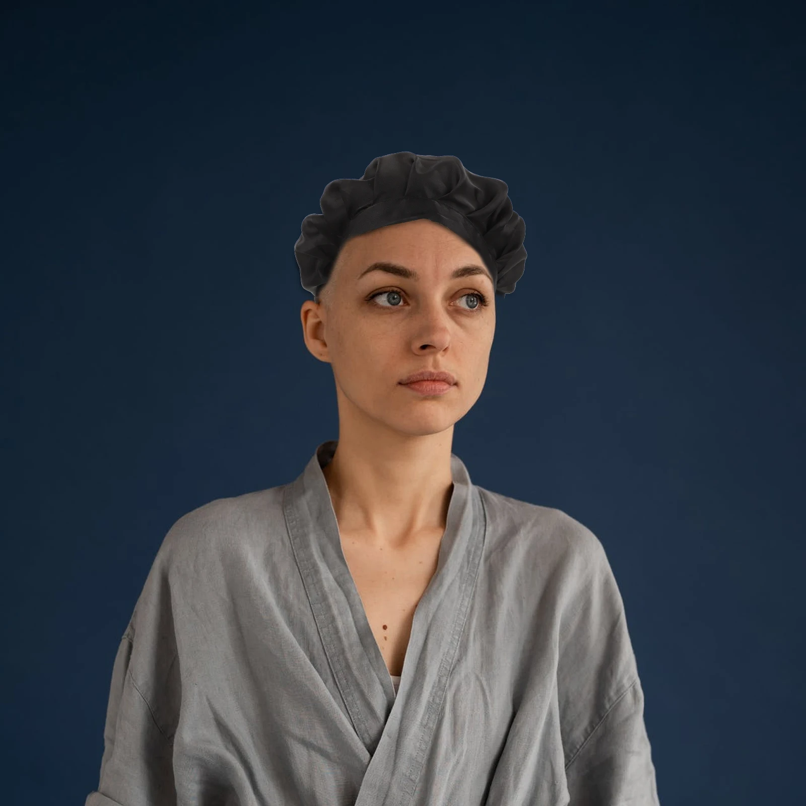 

Imitated Silk Sleeping Hat Women Hair Protective Hat for Long Extensions Stay in Place Stably Home Sleep Cap Creative