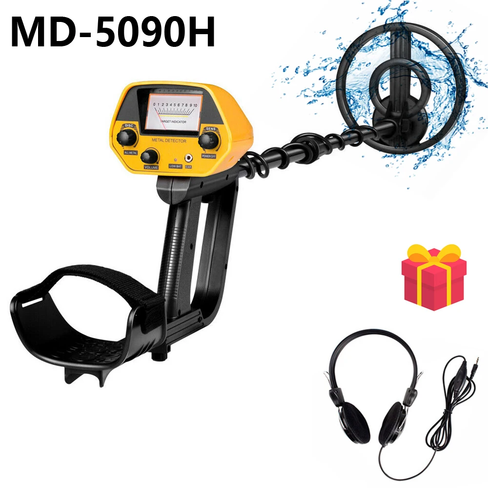 

High Precision Metal Detector with LCD Display, 7.8 Inch Waterproof Search Coil All Metal Identification for Adults and Kids