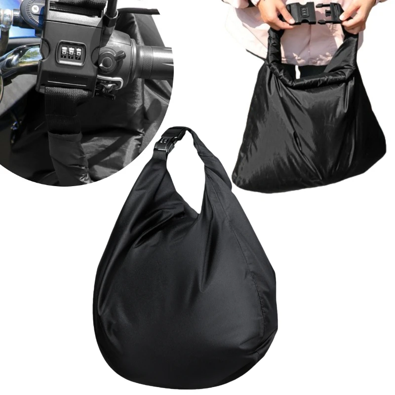 

1pc Motorbike Helmet Bag Combination Lock Anti-Theft Luggage Storage Bag Rider Portable Travel Motorcycle Equipments Bag