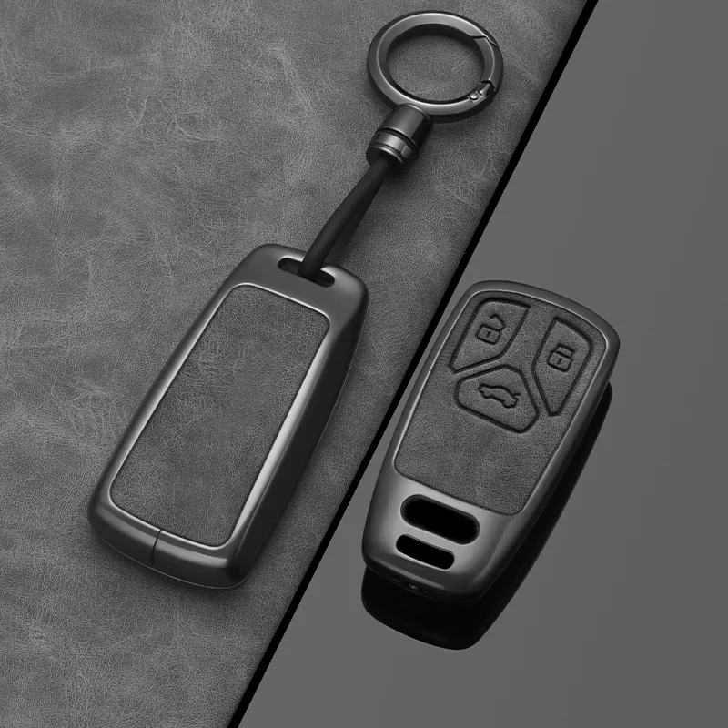 

Alloy Style Car Key Case Cover Shell Fob For Audi A1 A3 A4 8P 8L 8V A5 B6 B7 A6 A7 C5 C6 Q3 Q5 Q7 4F S3 S4 S6 RS3 TT Shell Fob