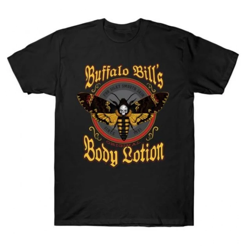 

Buffalo Bill's Body Lotion Silence of the lambs Horror movie Hannibal Gift t shirt Dr Lecter Scary Graphic Clothes All size Tee
