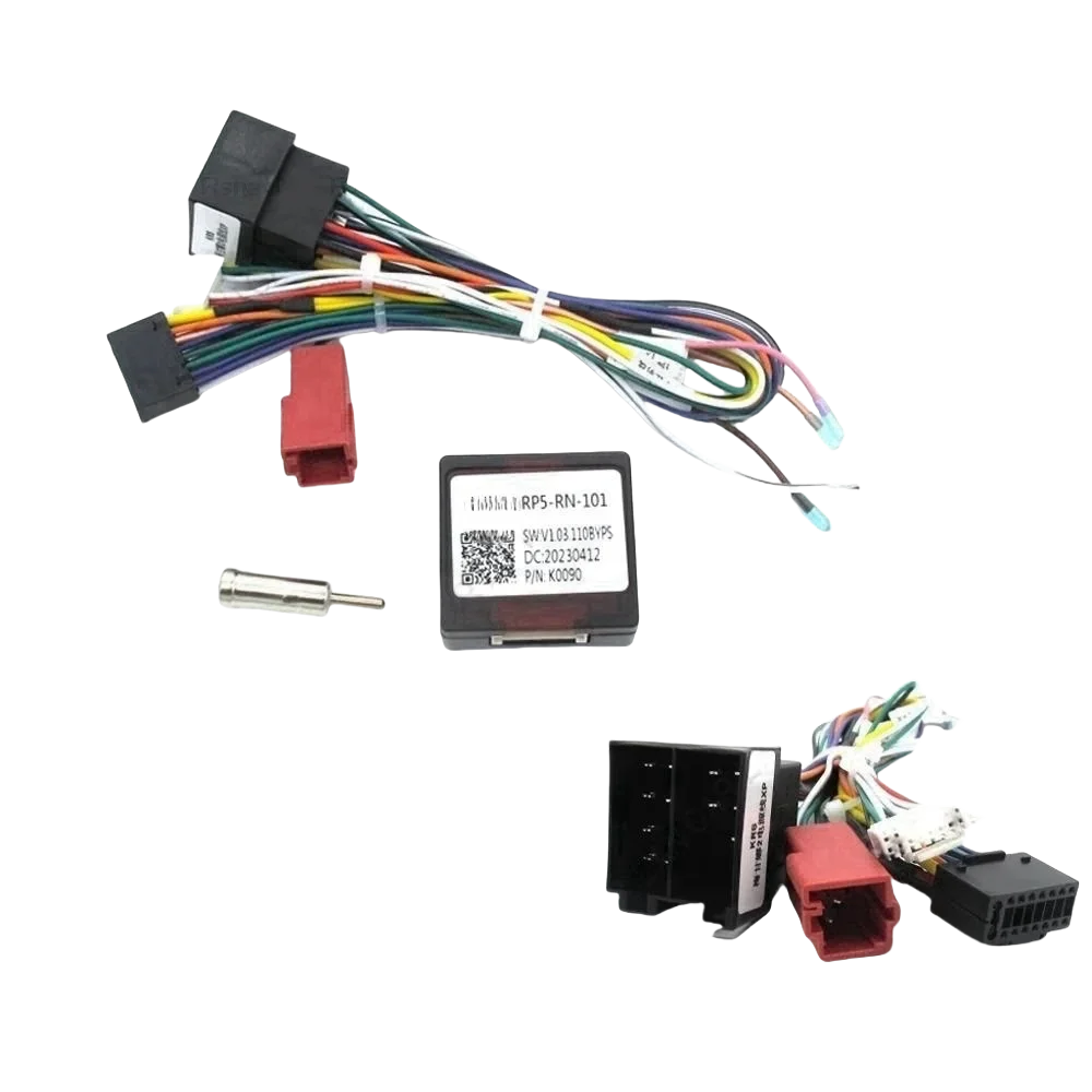 For RENAULT Megane 2 Clio 3 2004 - 2007 Canbus RP5-RN-101 Android GPS Player Power Cable Audio Adaptor Dash Trim Kit Facia Panel