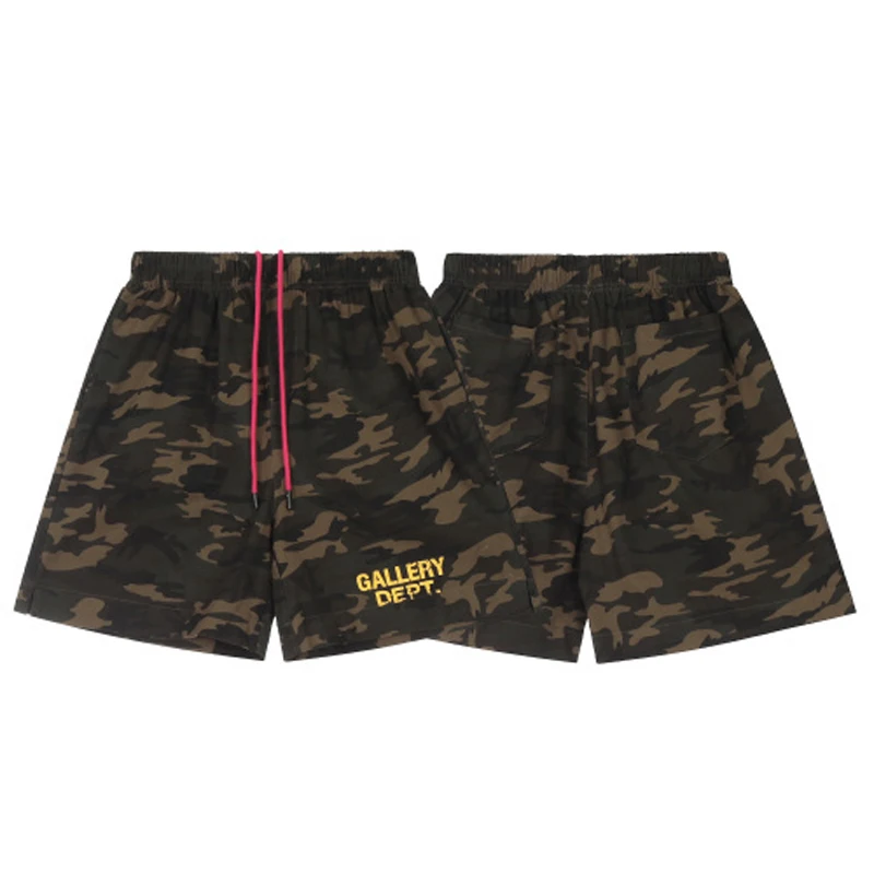 

Повседневные брюки унисекс с принтом DEPT, свободного кроя, в американском стиле, с камуфляжным узором, длиной до колена