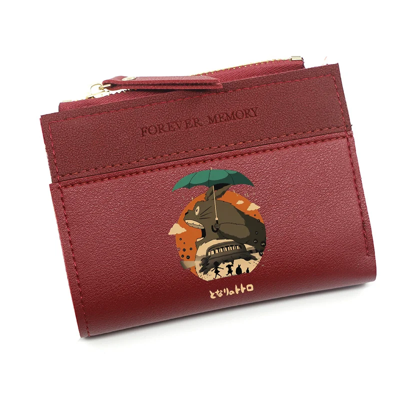 My Neighbor Totoro Short Wallet Fashion Ladies Contrast Short Purse Cartoon Tassel Zipper Multi Card Slot Money Pack Wallets view 4