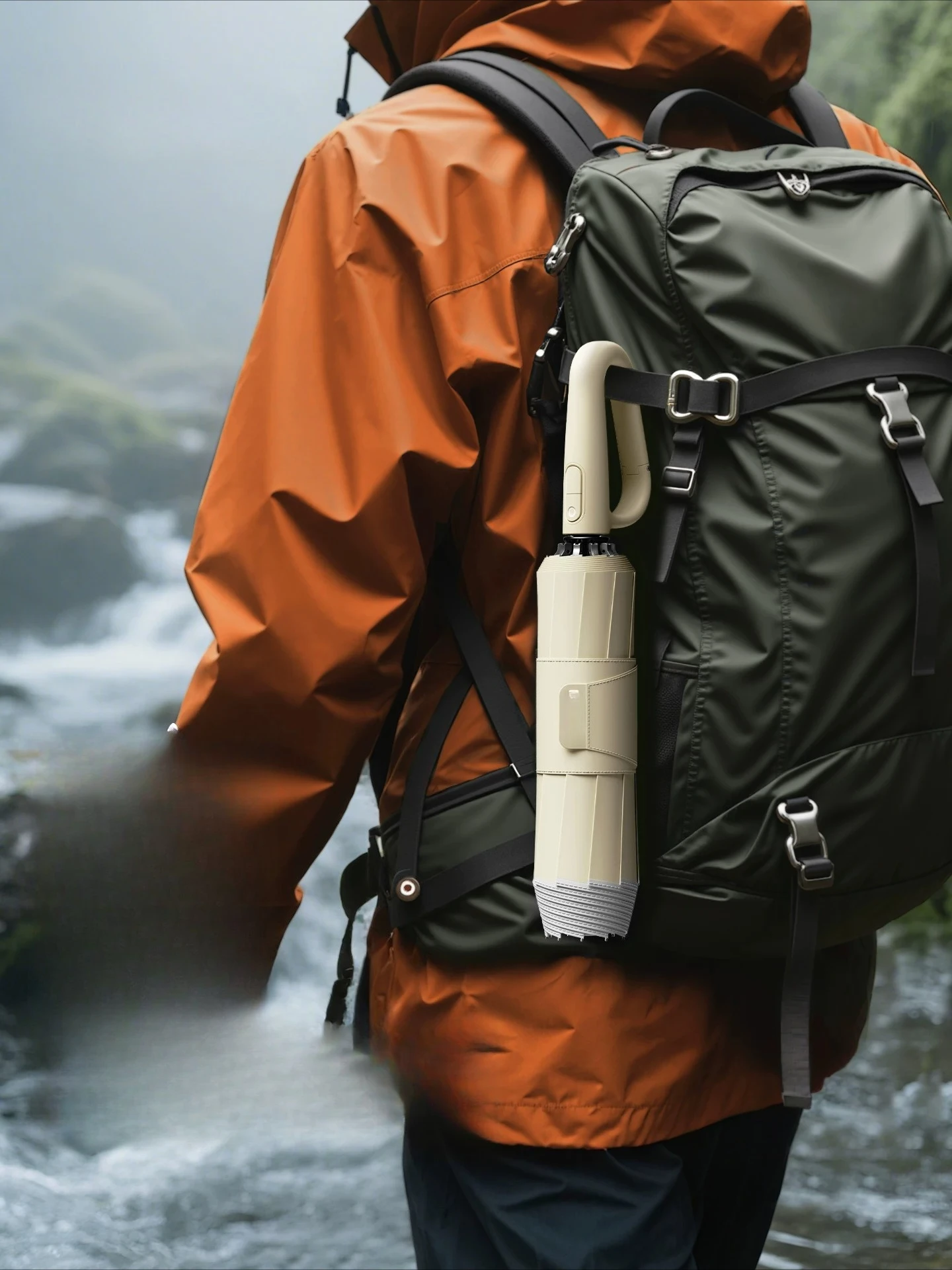 Ring buckle automatic umbrella plus size thickened windproof reinforcement rainstorm and rain dual-purpose