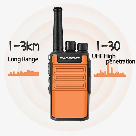 Baofeng BF-V8 جهاز اتصال لاسلكي صغير 5 واط طويل المدى UHF 400 ~ 470 ميجا هرتز الاطفال اتجاهين راديو نوع-C تهمة للأطفال هدية عيد ميلاد ألعاب أطفال