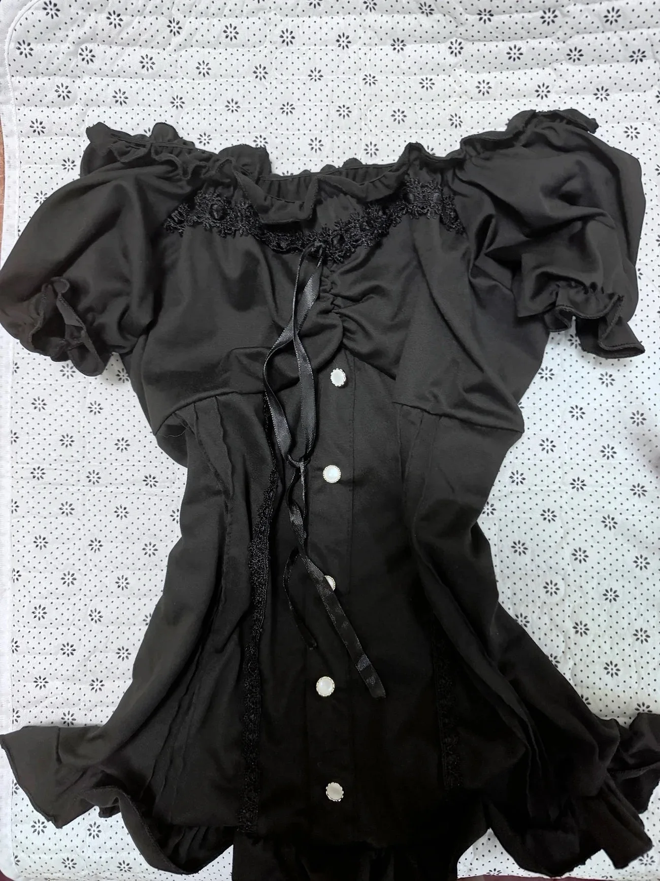 

American Vintage Gothic Top Short Sleeve Square Collar Women Slim Lace Bow 2000s Casual Top Retro Punk Subculture 2026 Summer