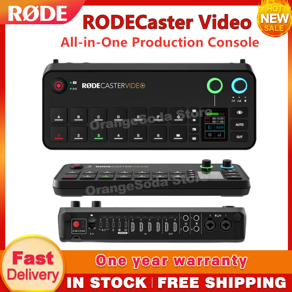 RODE RODECaster Video All-in-One Production Console for social media streaming podcasting and live events