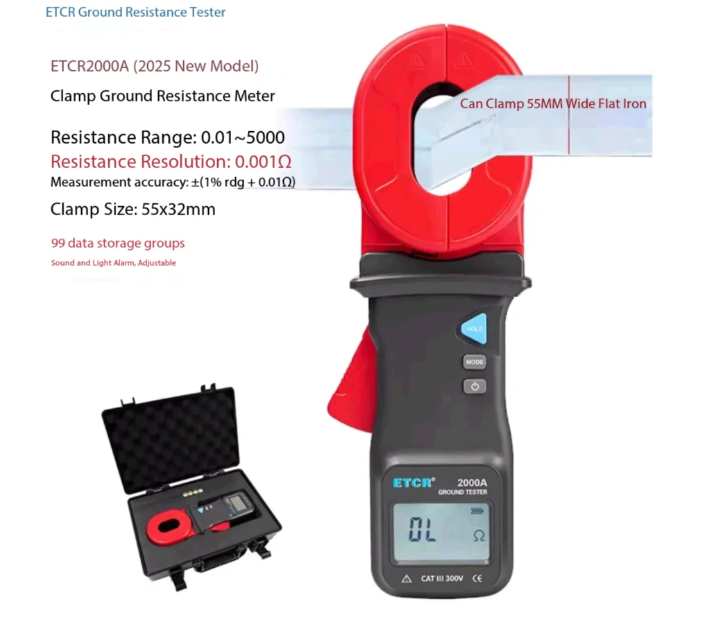 Clamp meter ground resistance tester