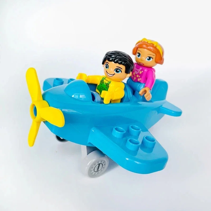 New Large Building Blocks Children Toys Cartoon Princess Carriage Car Airplane Vehicle Model Big Size Bricks Gift For Children