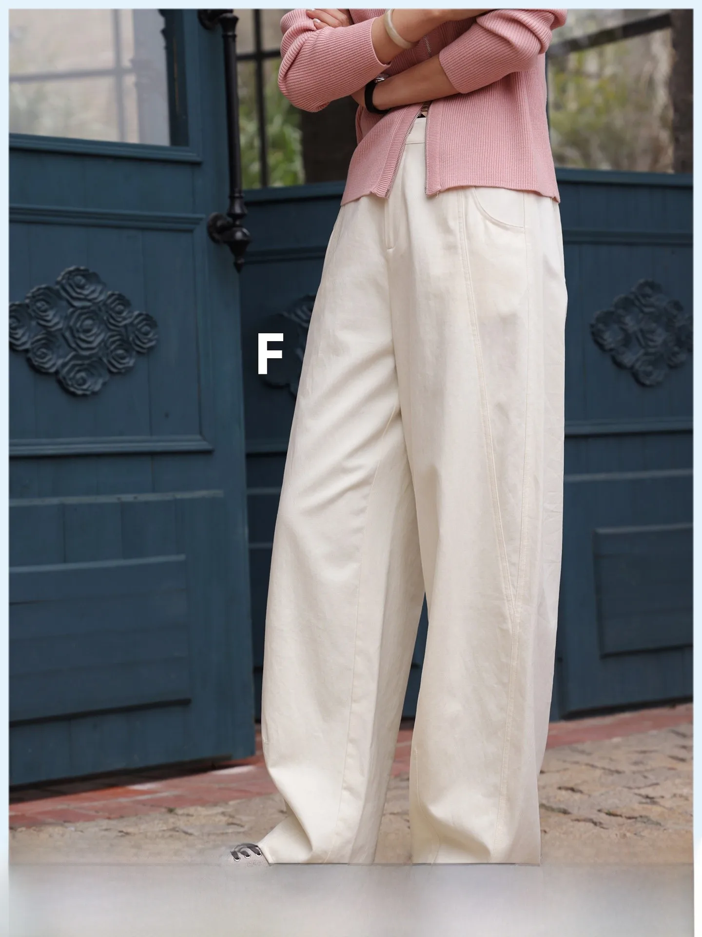 

Повседневные женские брюки прямого кроя из хлопка с эффектом «софт-тач», простой дизайн, новинка весны, винтажные, свободные, длинные брюки