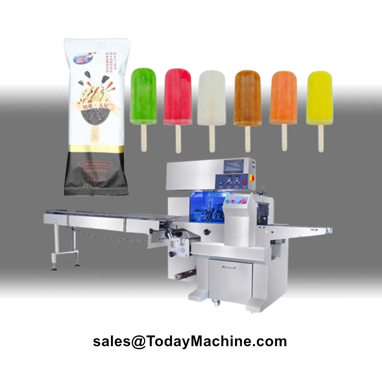 Horizontal Biscuit Pillow Bag Flow Packing Wrapping Machine