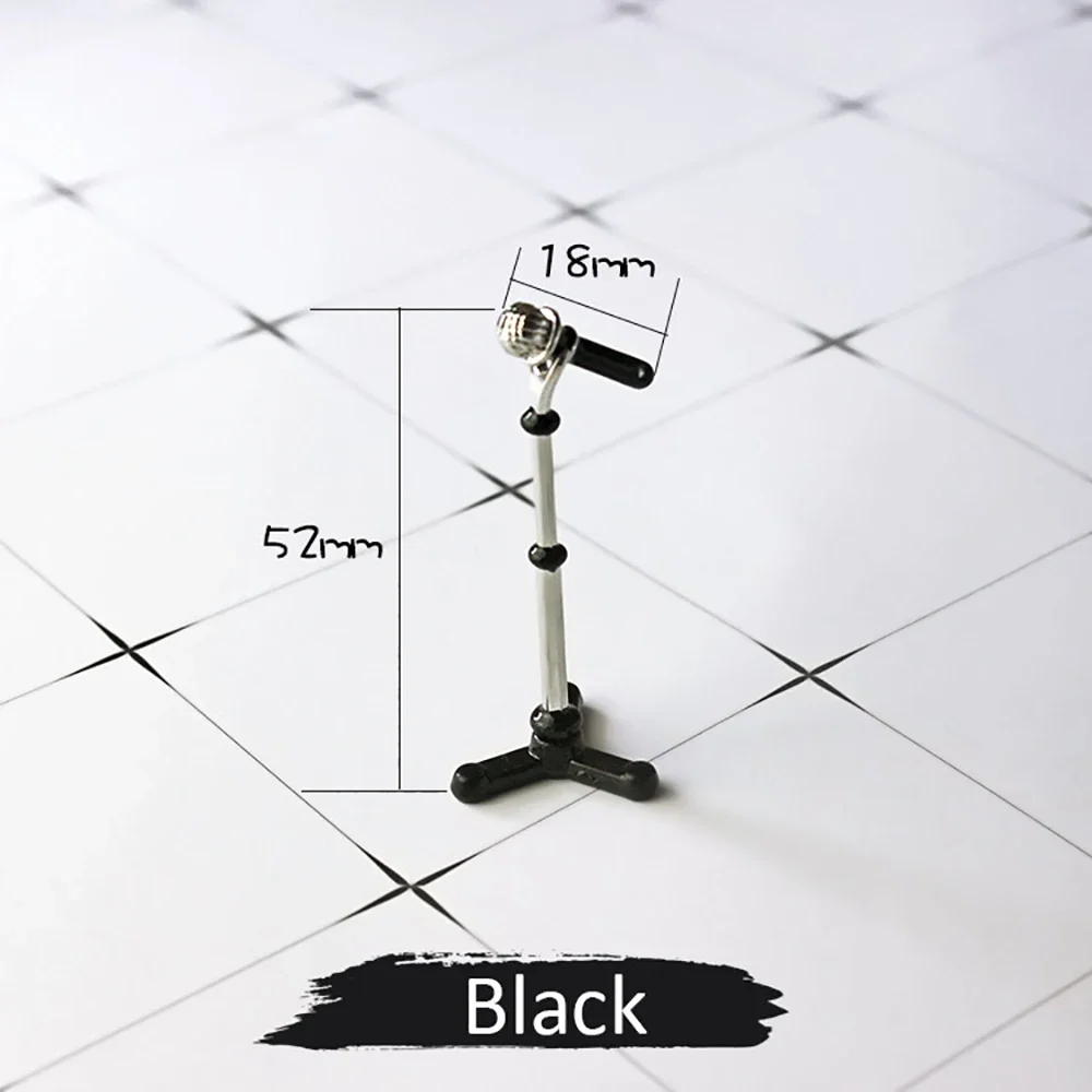 1 pçs 1/12 acessórios para casa de bonecas miniaturas mini microfone de liga com suporte modelo brinquedo para decoração de casa de boneca ob11 bjd