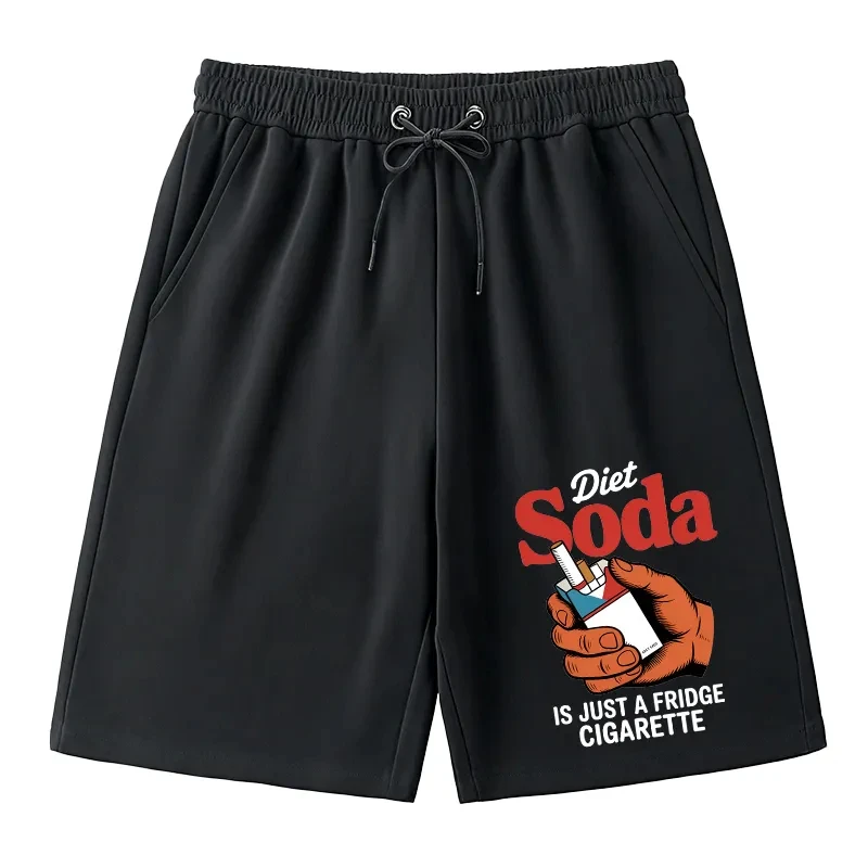 

Забавные шорты из хлопка для мужчин и женщин: летняя повседневная дышащая модная одежда с принтом «Газировка — это просто сигарета из холодильника»
